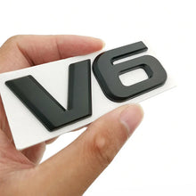 Cargar imagen en el visor de la galería, 3D V6 Logo Badge Emblem | Universal Auto Decal for Mercedes, BMW, Audi, Ford &amp; More