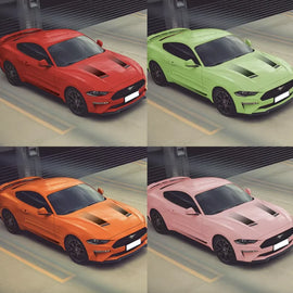 Gradient Hood Stripe & Waistline Decal for Ford Mustang (2018–2021) | Sport Modified Vinyl Graphics
