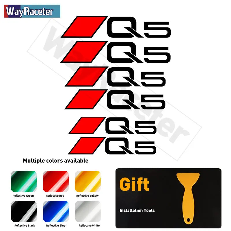 High Temp Brake Caliper Decals for Audi (6 Pcs) – Durable Vinyl Stickers