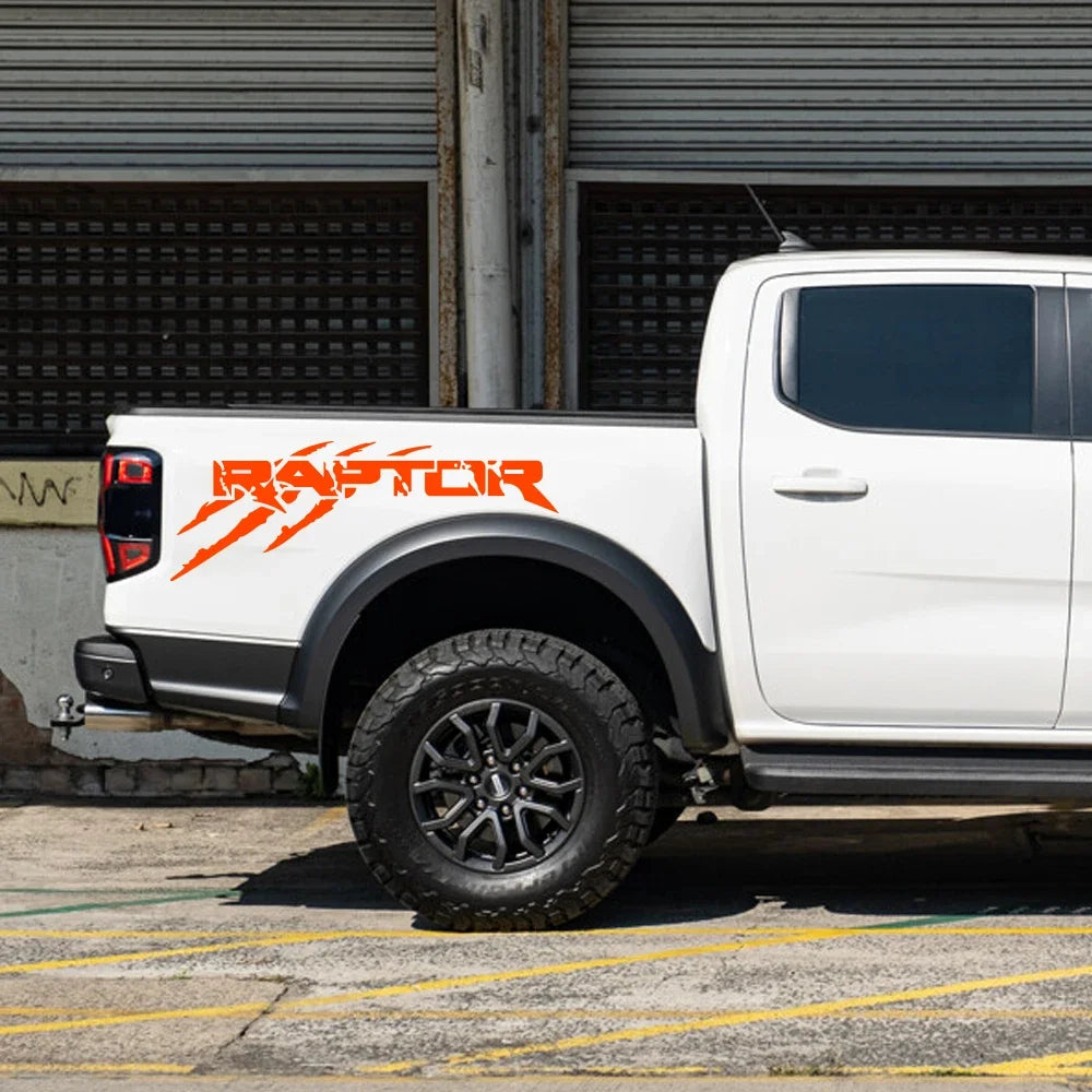 Claw Style Truck Bed Side Decal for Ford F-150 / Ranger Raptor | Pickup Vinyl Graphics 2-Pack