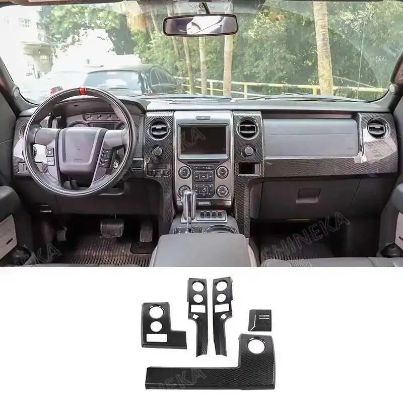 Carbon Fiber Grain Interior Decoration Cover Stickers for Ford F-150 | SHINEKA Color Change Kit