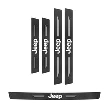 Load image into Gallery viewer, Carbon Fiber Door Sill Anti-Stepping Protector Sticker for Jeep Renegade | Leather-Look JEEP