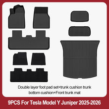 Cargar imagen en el visor de la galería, TPE Floor Mats &amp; Luggage Mat for Tesla Model Y Juniper Premium / Performance (2025+) | All-Weather Set