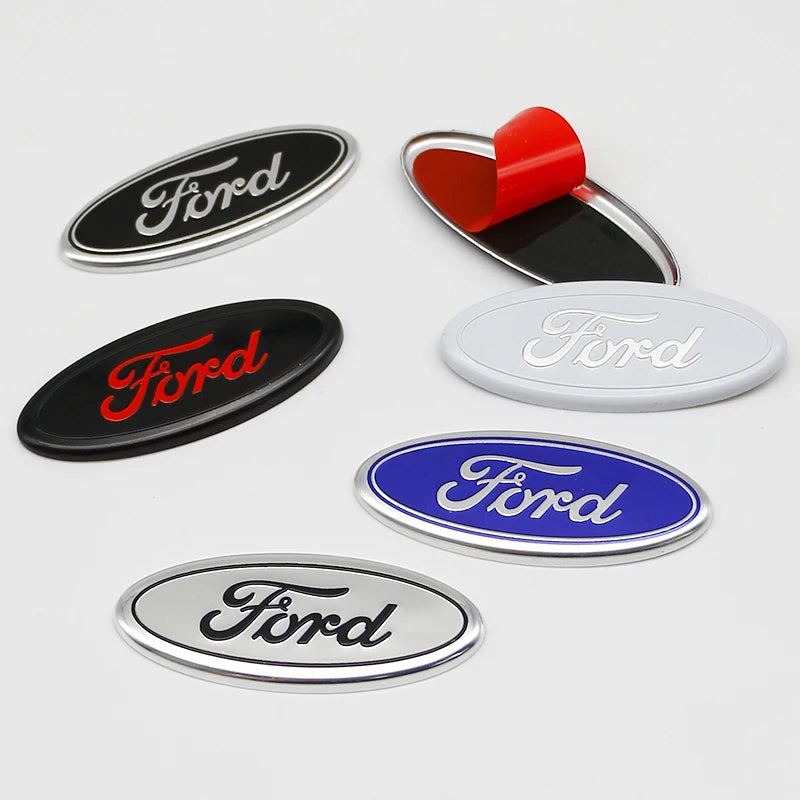 5.8cm Aluminum Steering Wheel Emblem Decal for Ford Focus / F-150 / Mondeo | Metal Badge