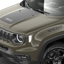 Cargar imagen en el visor de la galería, 1941 Heritage-Style Hood Scoop Decal for Jeep Renegade (2016–2025) | Precut Vinyl Graphics