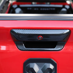 For Dodge Ram 1500 2019 2020 2021 Carbon Style Tailgate Rear Door Handle Bowl Taillight Tail Light Lamp Cover Trim Car Styling