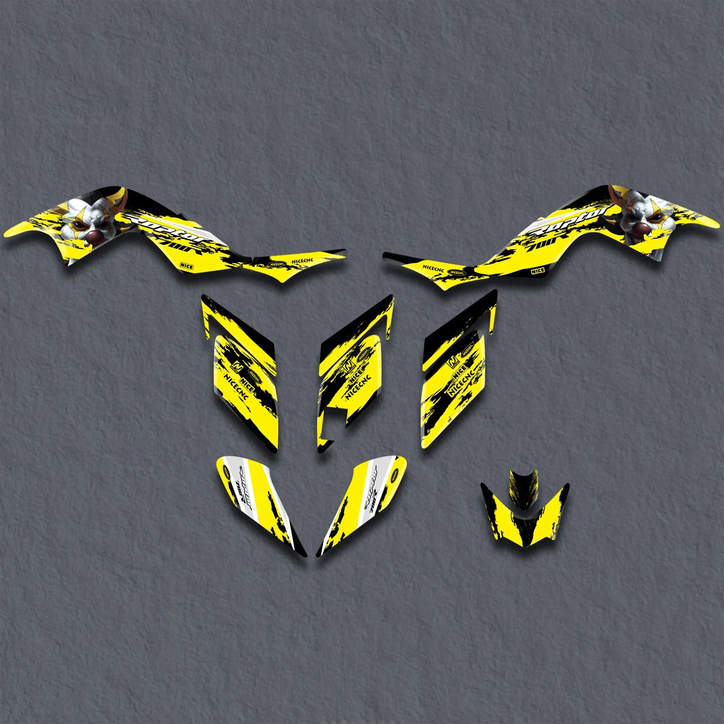 Graphics & Background Decal Kit – For Yamaha Raptor 700 YFM700 ATV (2006–2012)