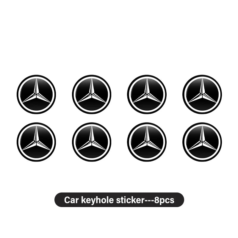 Door Keyhole Lock Protector Anti-Blocking Decal for Mercedes-Benz | 8-Piece Sticker Set