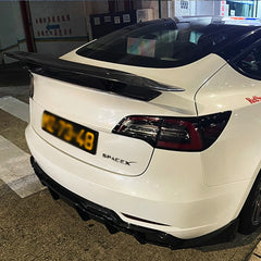 Real Carbon Fiber GT-Style Rear Trunk Lid Lip Spoiler for Tesla Model 3 (2017–2023) | Body Kit