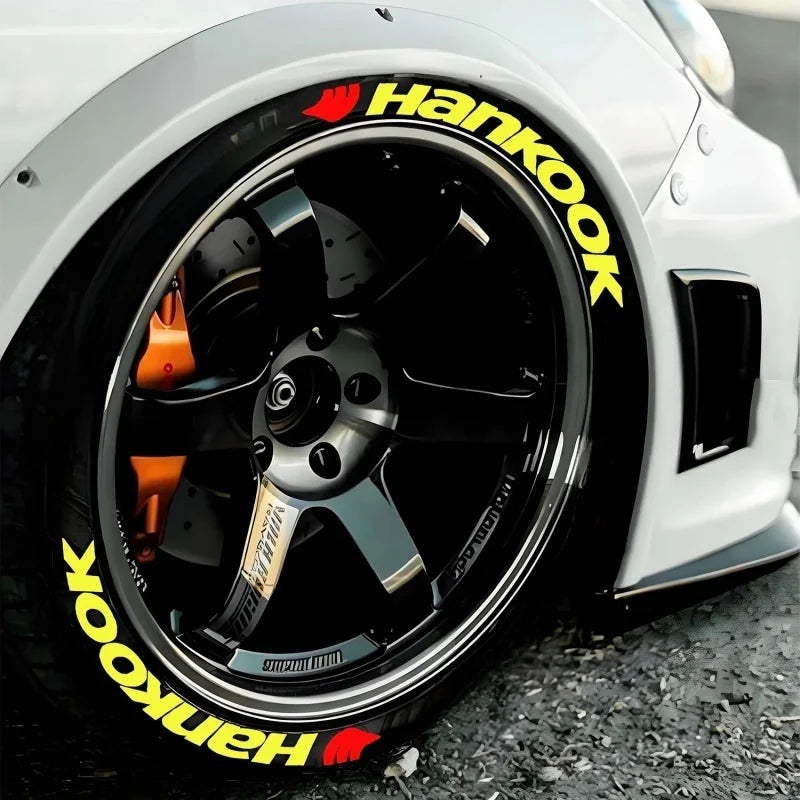 4x OLPAY 3D Waterproof Brand Tire Letter Sticker | Racing Wheel