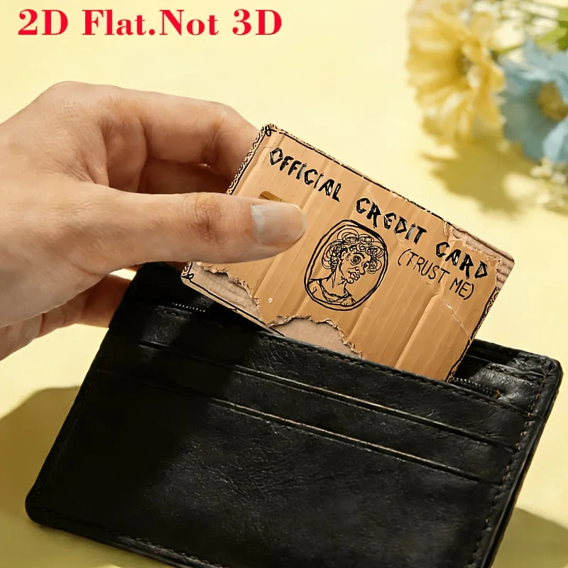 “Trust Me” Funny Credit Card Skin – Cardboard-Style PVC Decal