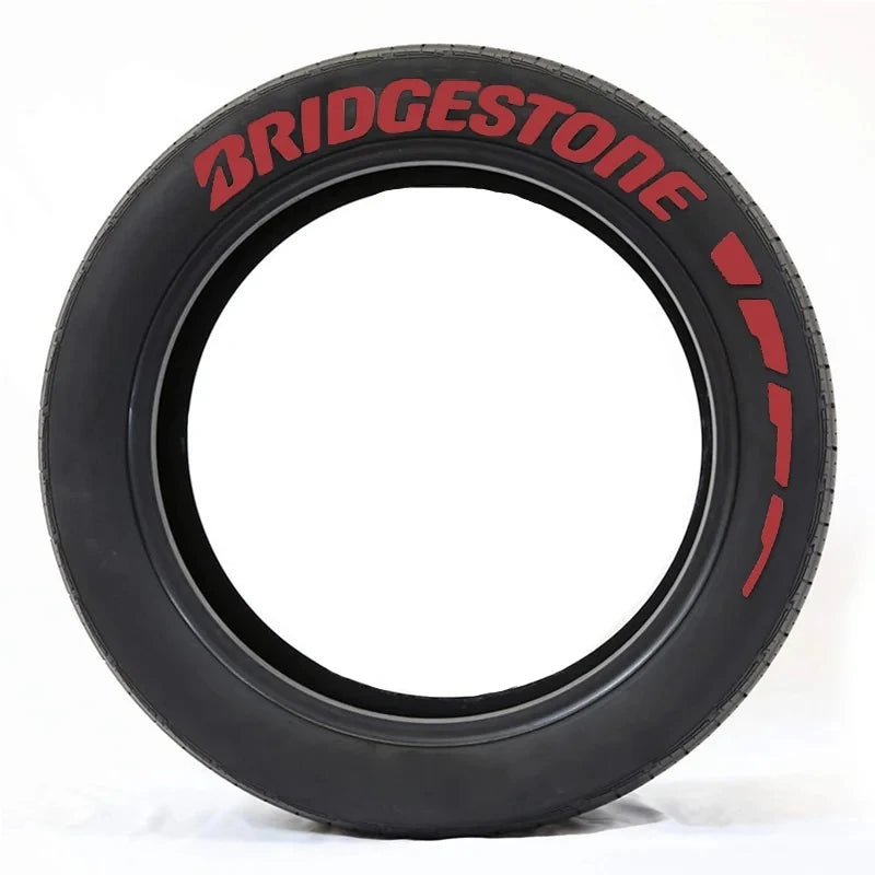 3D Rubber Permanent Tire Letter Sticker | Waterproof Wheel Decal
