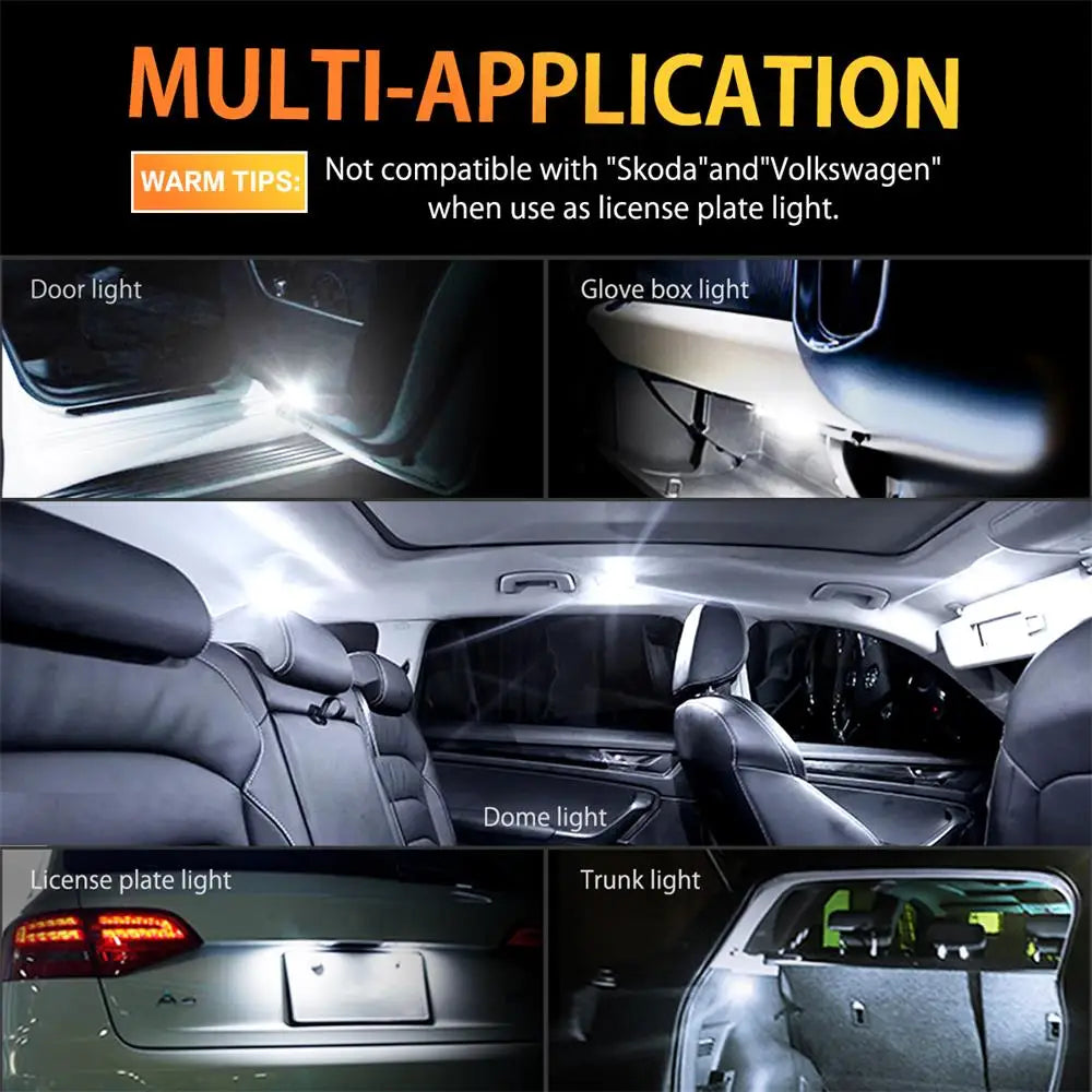 AUXITO W5W T10 194 Canbus LED | Interior Signal Light 2–10 Pack