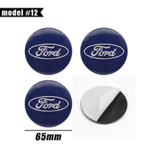 Cargar imagen en el visor de la galería, Wheel Center Hub Cap Cover Badge Stickers for Ford F-150 / Focus | 4-Piece 65mm / 60mm / 56mm