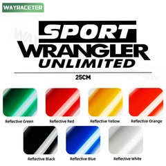 Jeep Wrangler Reflective Fender & Hood Decal – Rubicon / Unlimited / Sport | JK JL TJ YJ CJ