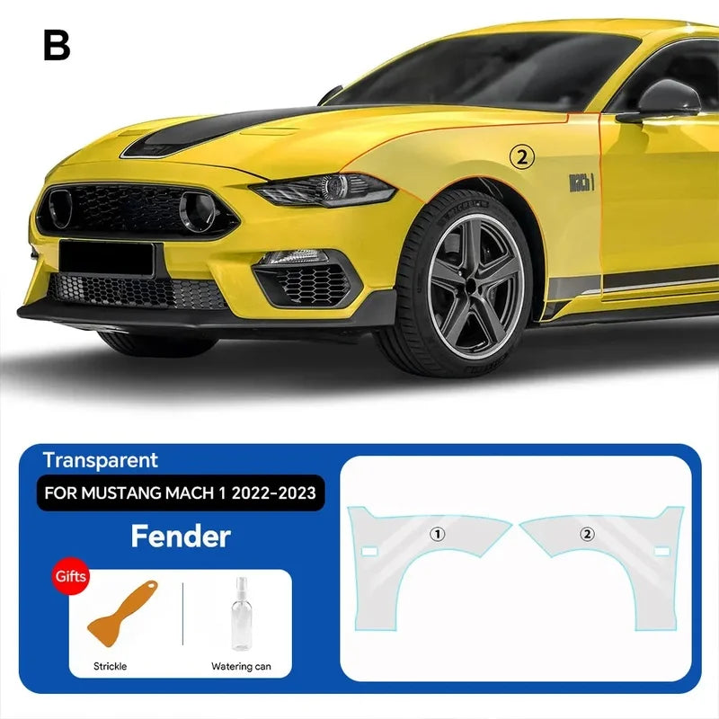 TPU Pre-Cut Sticker for Ford Mustang Mach 1 2022-2023 – Clear Paint Protection Film Kit