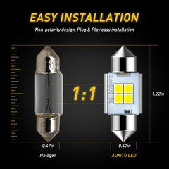 AUXITO C5W C10W Canbus Festoon LED Bulb | 31/36/41mm 12V 2–20 Pack