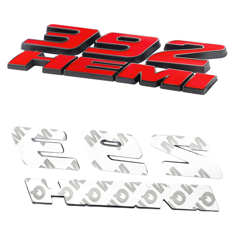 3D Metal HEMI 392 345 Emblem Badge Sticker for Dodge Charger / RAM 1500 / Journey / Caliber