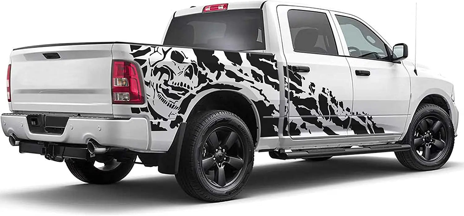 Off-Road Skull Side Graphic Decals - Vinyl Stickers for Dodge Ram 1500