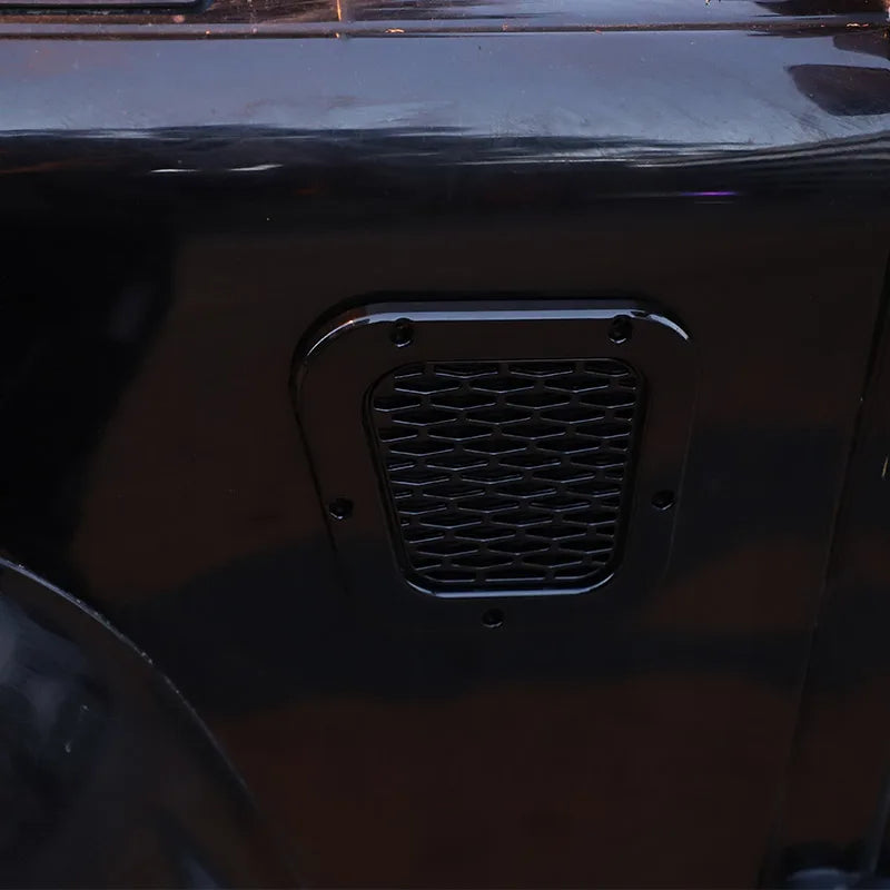 Car Decorative Front Hood Bonnet Side Trim Cover Steel Air Flow Intake Scoop Vent Snow Cover for Land Rover Defender 2004-19