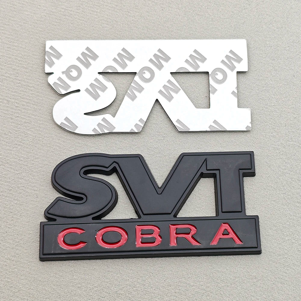 3D Metal SVT Cobra Badge Emblem | Grille & Trunk Sticker for Ford Mustang