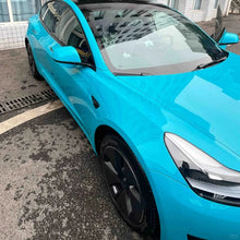 Load image into Gallery viewer, Precut Color Change PPF for Tesla Model 3 Highland (2024–2025) | Black &amp; Glacier Blue PET Film
