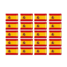 Cargar imagen en el visor de la galería, Epoxy Spain Flag Sticker Car Interior Decoration Decal | 10 / 20 / 50 Pack for SEAT / Cup Holder
