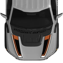 Load image into Gallery viewer, Custom Matte Black Engine Hood Stripe Kit | Front Graphics for Ford Raptor / Mustang