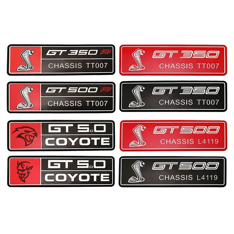 Alloy GT350 / GT500 Logo Trunk & Body Badge | Ford Shelby Mustang Emblem Sticker