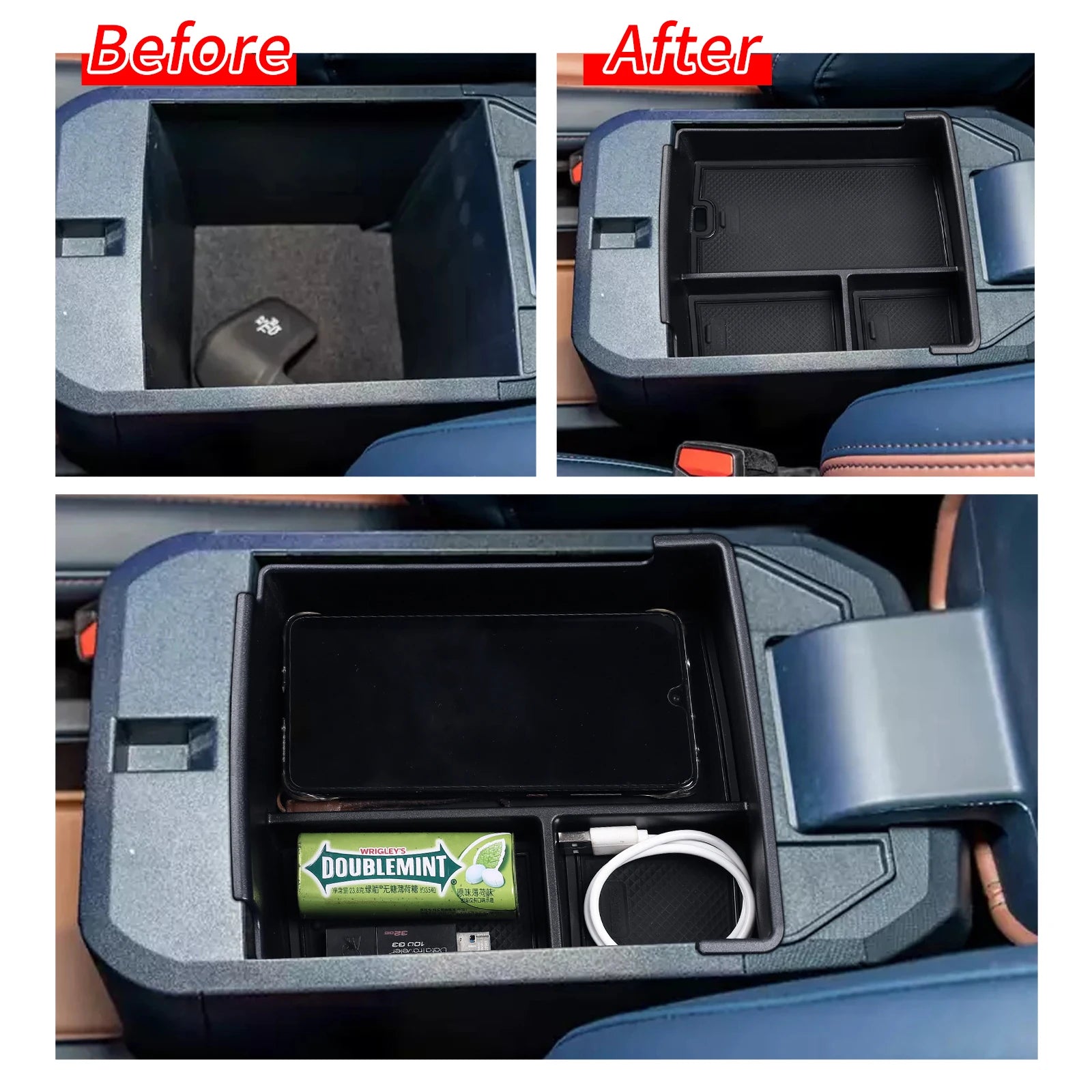 Armrest Storage Box & Center Console Organizer Tray for Ford Maverick (2022+) | smabee ABS