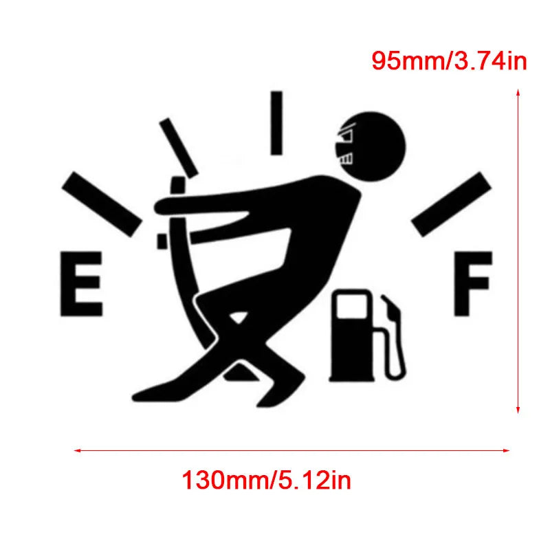 Funny Empty Petrol Cap Fuel Tank Sticker - Vinyl Car & Motorbike Side Decal Graphic