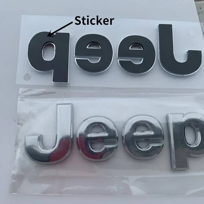 Front & Rear Emblem Badge for Jeep Wrangler JK/JL / Compass / Renegade / Grand Cherokee | JEEP 3D