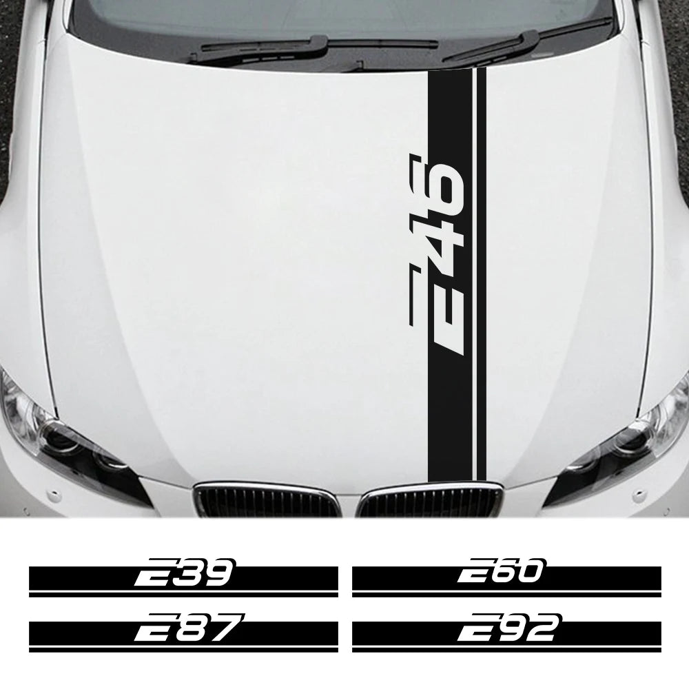 Car Bonnet Hood Sticker Accessories Vinyl Film Decal For BMW E39 E46 E60 E90 E28 E30 E34 E36 E53 E61 E62 E70 E87 E91 E92 E93