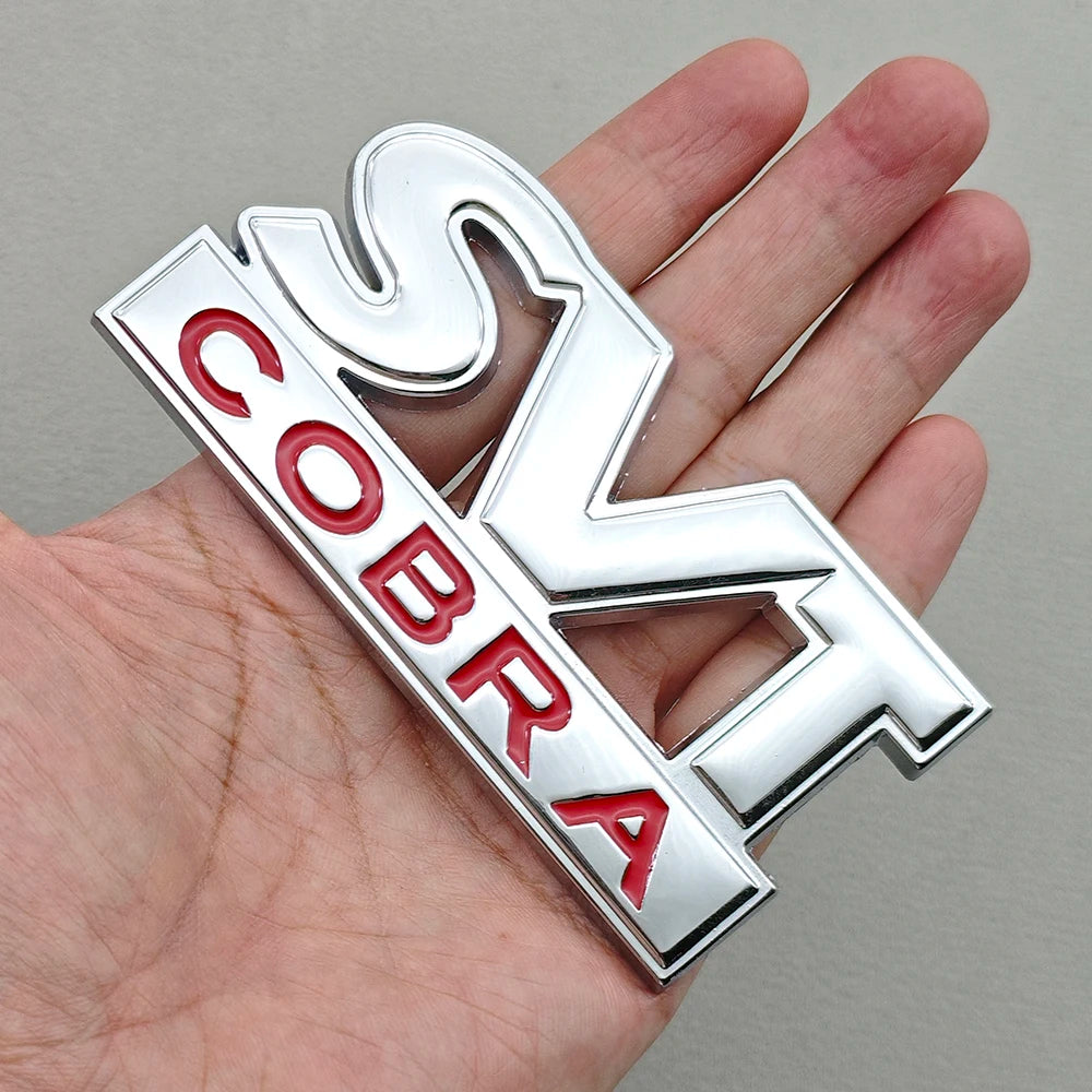3D Metal SVT Cobra Badge Emblem | Grille & Trunk Sticker for Ford Mustang