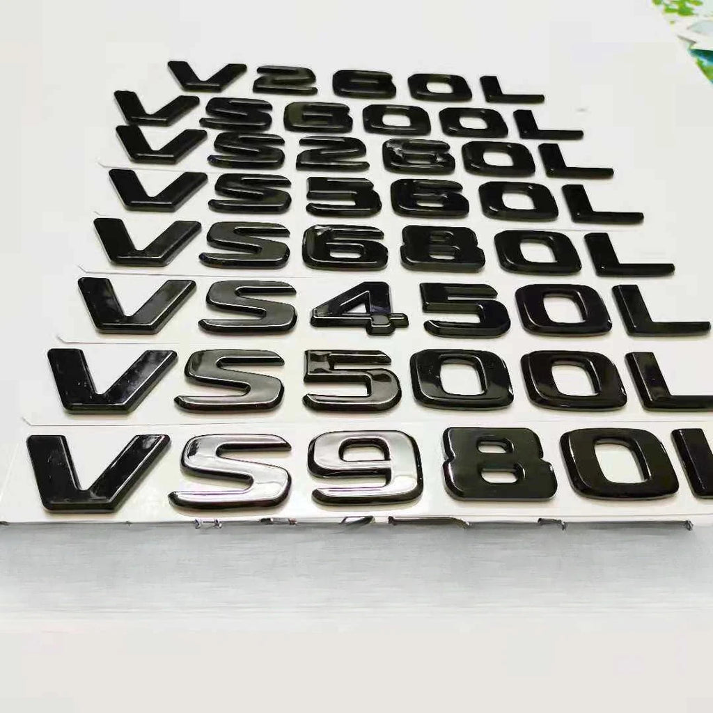 Trunk Tail Letter Emblem Decal for Mercedes-Benz VS260L / VS560L / VS450L / VS600L | Badge Sticker