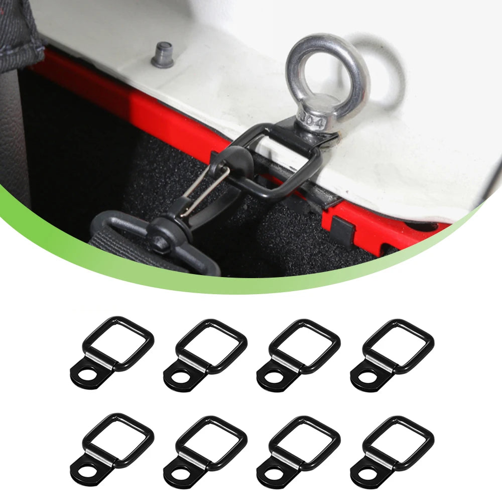 Trunk Cargo Tie-Down D-Ring Quick Release Fastener Clip for Jeep Wrangler JL/JK/TJ | Surface Mount