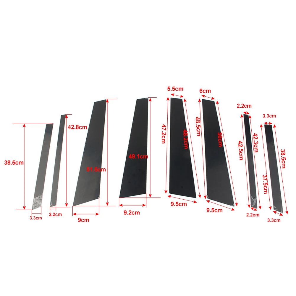 8Pcs Car Door Window Polished Pillar Post Cover For BMW X3 F25 2011 2012 2013 2014 2015 2016 2017 Sticker Decoration Trim