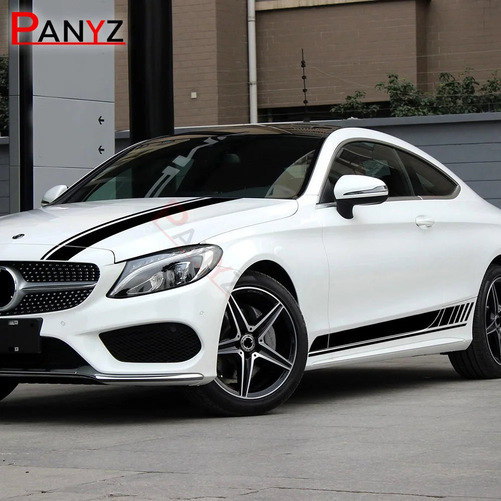 Side Stripes, Hood, Roof & Rear Decal Kit for Mercedes-Benz C-Class W205 / C63 AMG | Vinyl Graphics