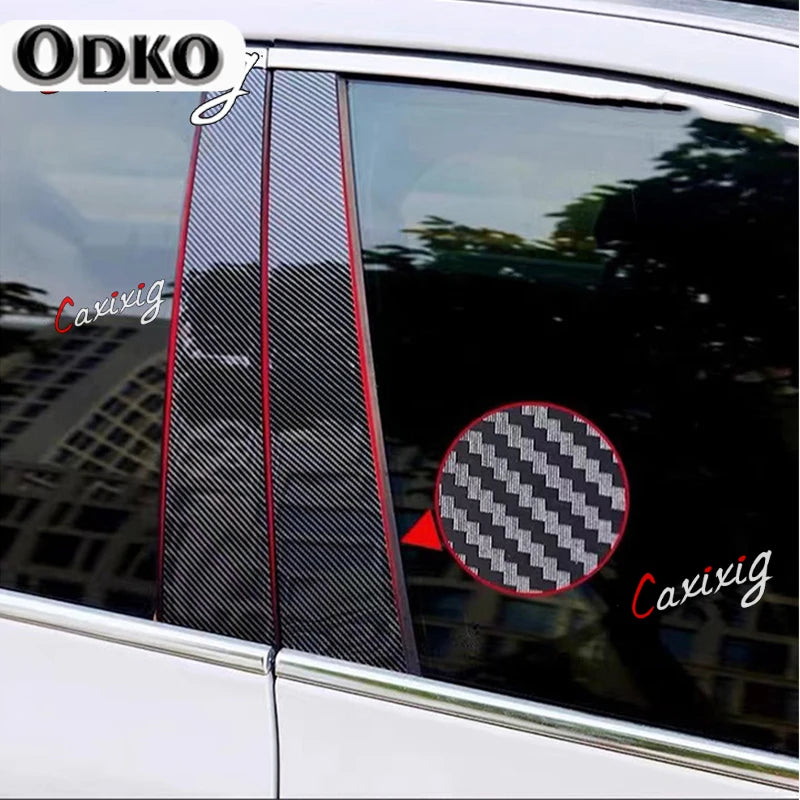 Pillar Posts for Honda City 2015 2016 2017 2018 2019 Door Window Trim Cover Kits Stickers Auto Styling Exterior Parts