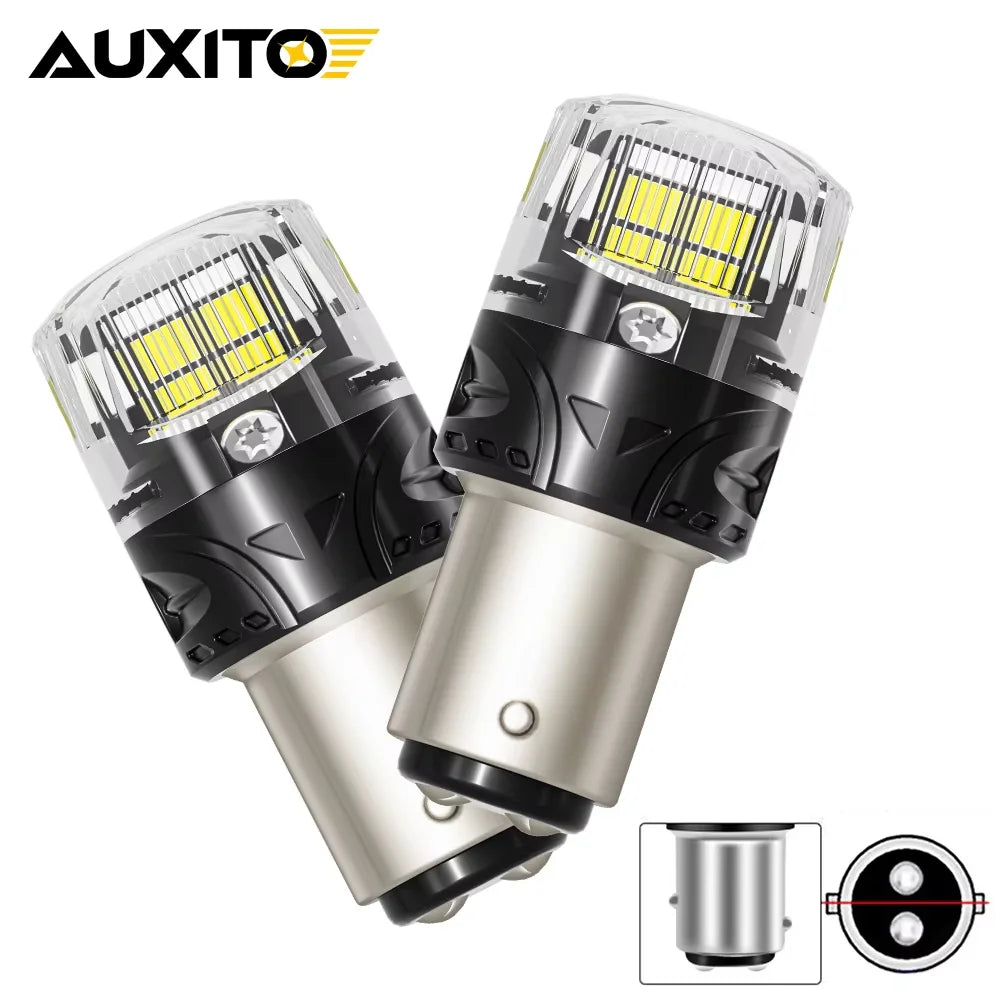 AUXITO 1157 P21/5W BAY15D Canbus LED | 2pc DRL Brake Reverse