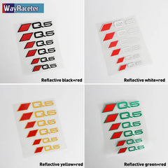 Audi Brake Caliper Decal Set – High-Temp Reflective Vinyl | A3 A4 A5 A6 A7 A8 Q2 Q3 Q5 Q7 Q8 TT TTS S-Line (6 Pcs)