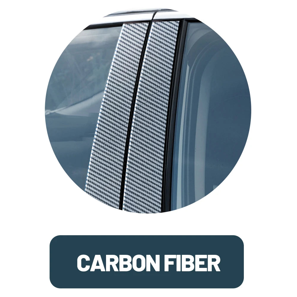For Nissan Note E12 E13 2013-2022 2014 2015 2016 2017 Carbon Fiber Window Door Column Deal B C Pillar Post Cover Trim Sticker