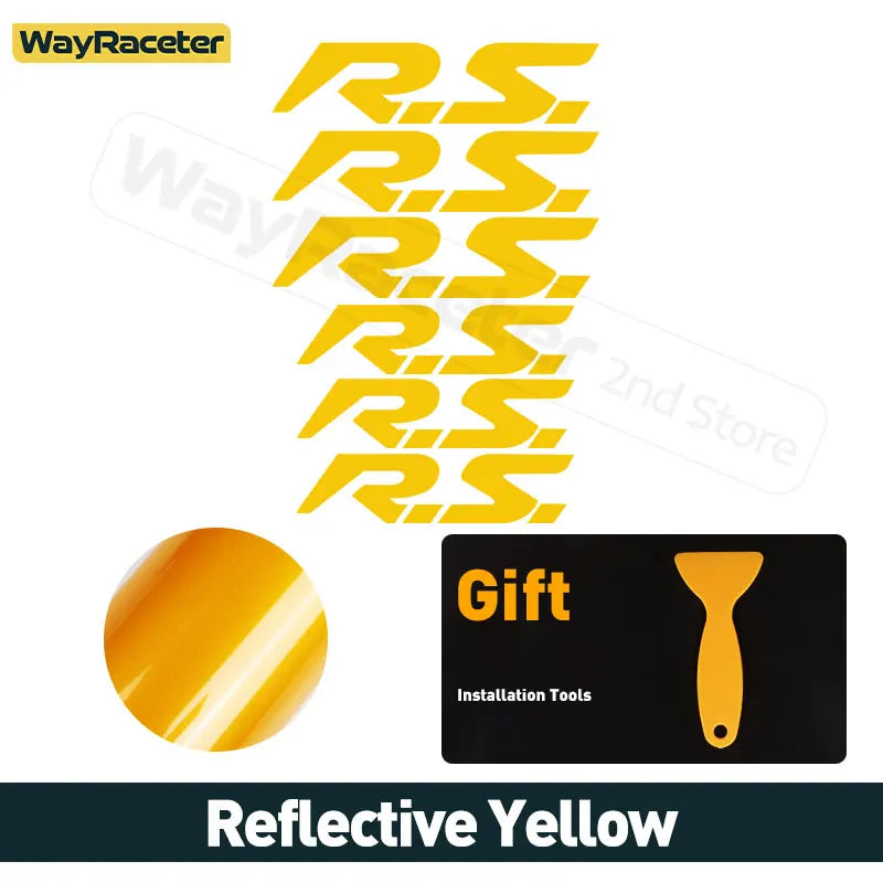 Renault Brake Caliper Decal Set – Hi-Temp Waterproof Reflective Vinyl | Megane RS, Clio, Sandero GT, Twingo, Laguna, Arkana (6 Pcs)