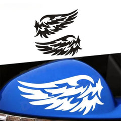 Angel Wings 3D Reflective Car Decal | 2-Piece Waterproof Vinyl Sticker for Cars & Motorcycles