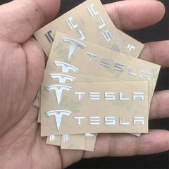 3D Metal Car Creative Stickers Waterproof Dirt-proof Sticker For Tesla Model 3  S X Y Roadster SpaceX Car Accessories