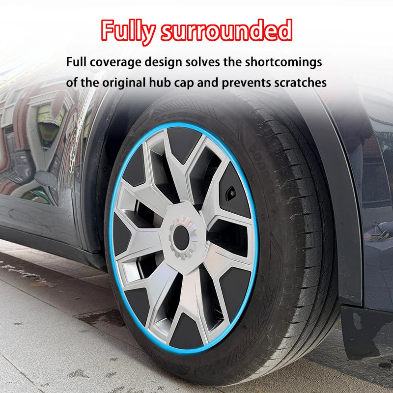 19" Replacement Hub Cap Wheel Covers for Tesla Model Y (2026) | 4-Piece Set