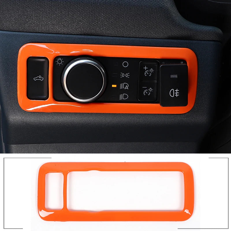ABS Center Control Panel & Steering Wheel Decoration Trim for Ford Maverick (2022) | Orange / Color Options