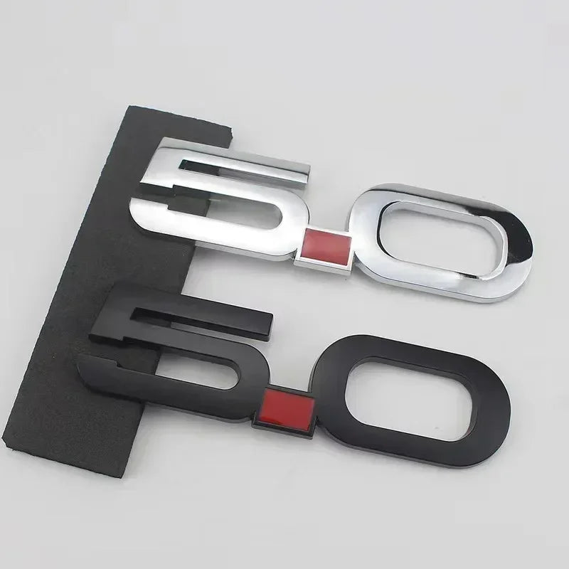 3D Metal 5.0 Logo Rear Trunk Emblem for Ford Mustang GT | Badge Car Sticker