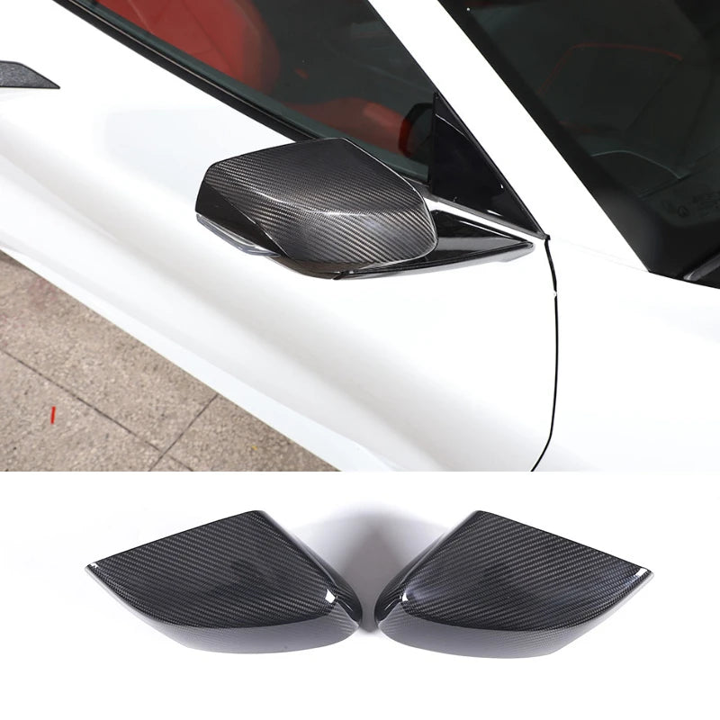 For Chevrolet Corvette C8 Stingray Coupe 2020-2025 Real Carbon Fiber Car Rearview Side Mirror Cover Trim Car Accessories