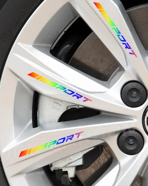4pc Sport Racing DIY Stripe Wheel Rim Sticker | VACOMUL 7-Color